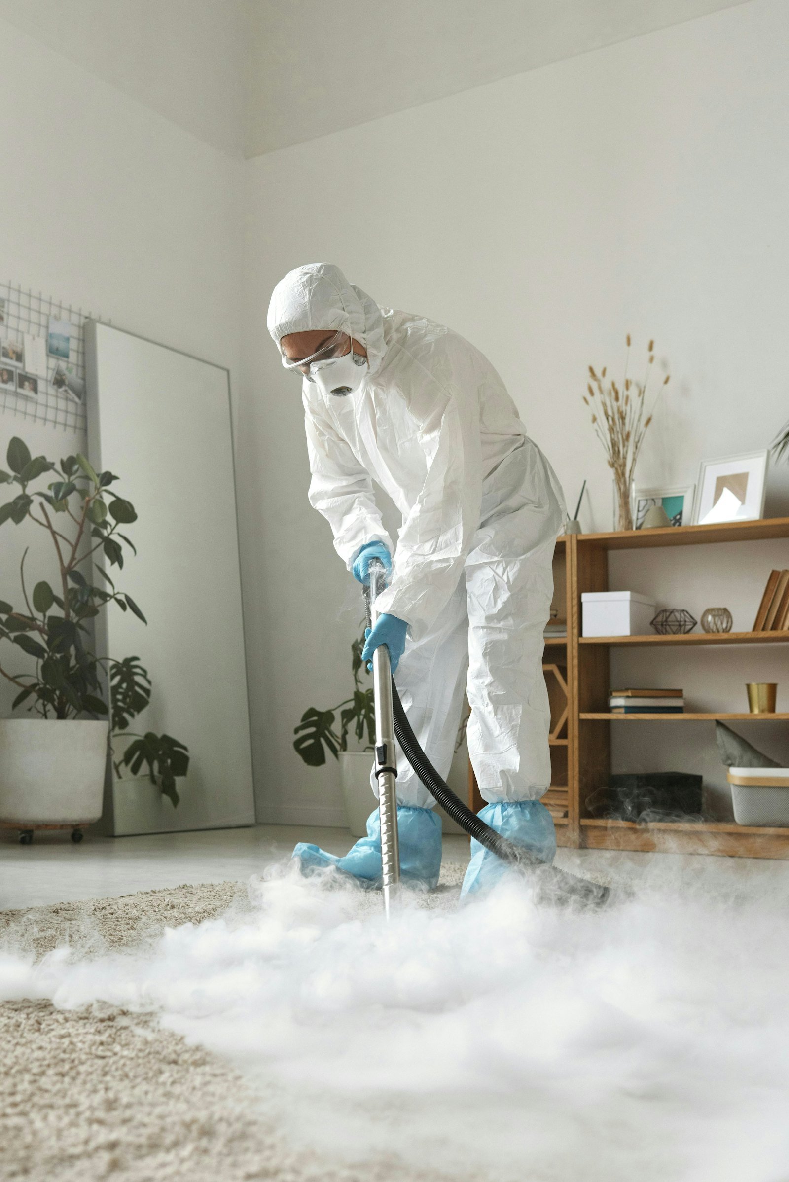 José Toledo technician deep cleaning carpet in St. George